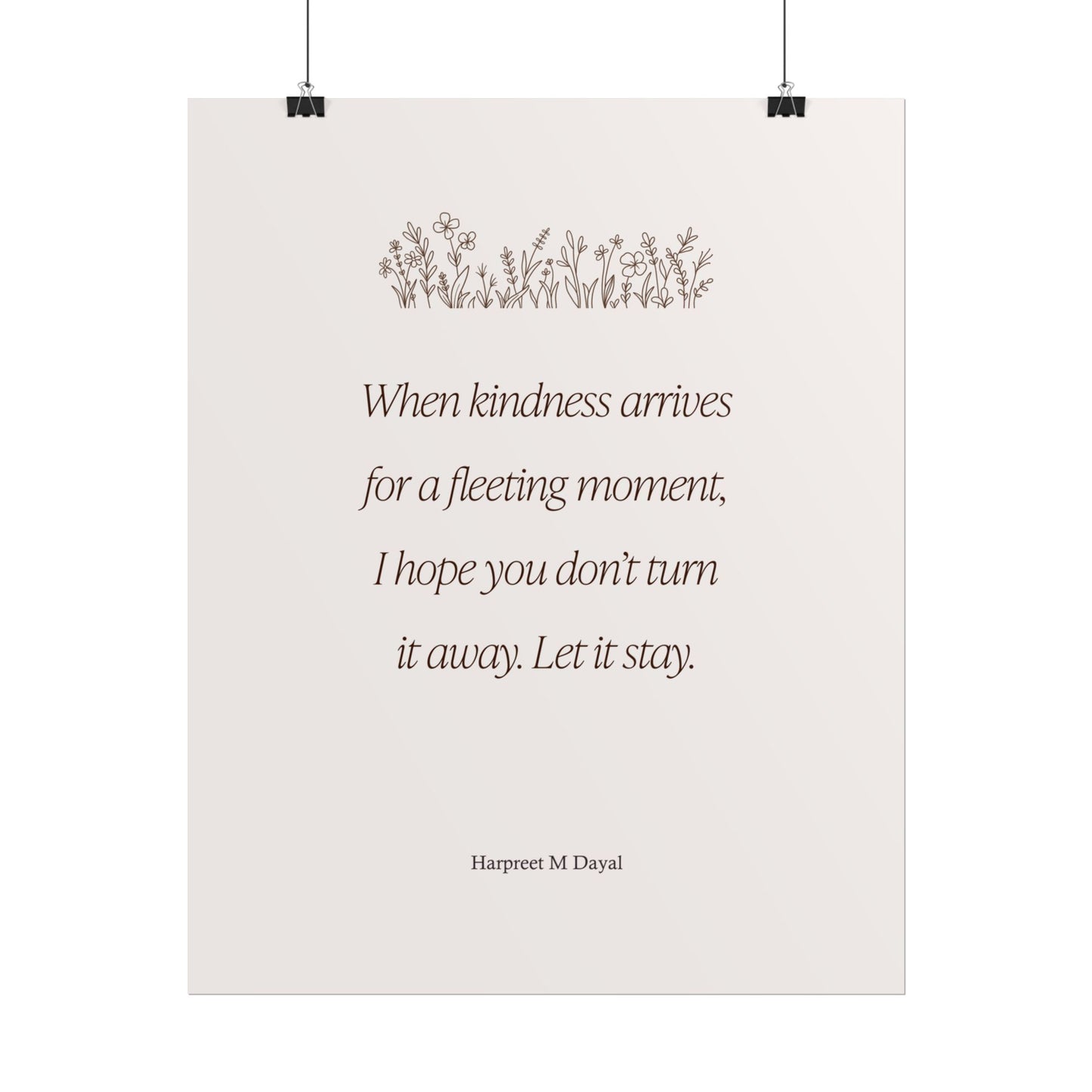 When Kindness Arrives